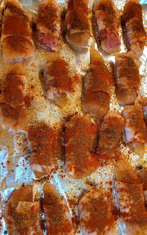 A perfectly snackable finger food, these Keto Bacon Wrapped Buffalo Chicken Tenders are perfect for any get together; be it the big game, family celebration, or even a shower.