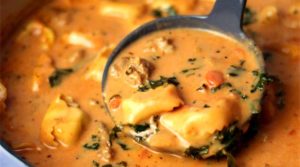 Creamy Sausage Tortellini Soup is one of my all time favorite soups. The flavors are amazing for such a simple easy recipe.