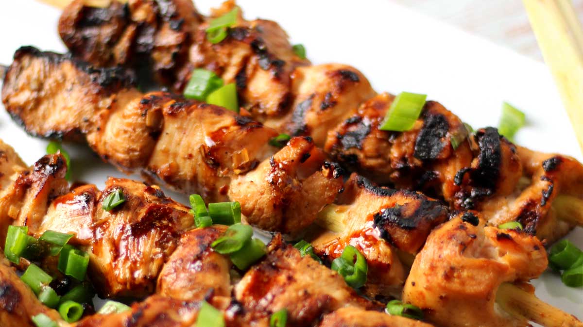 Lemongrass Skewered Chicken Kabobs