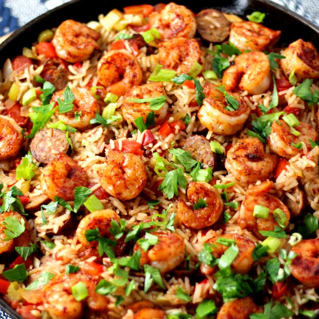 Cajun Shrimp Fried Rice - Sparkles of Yum